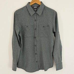 Outdoor Research Women's Button Up Long Sleeve Shirt Gray Size Medium